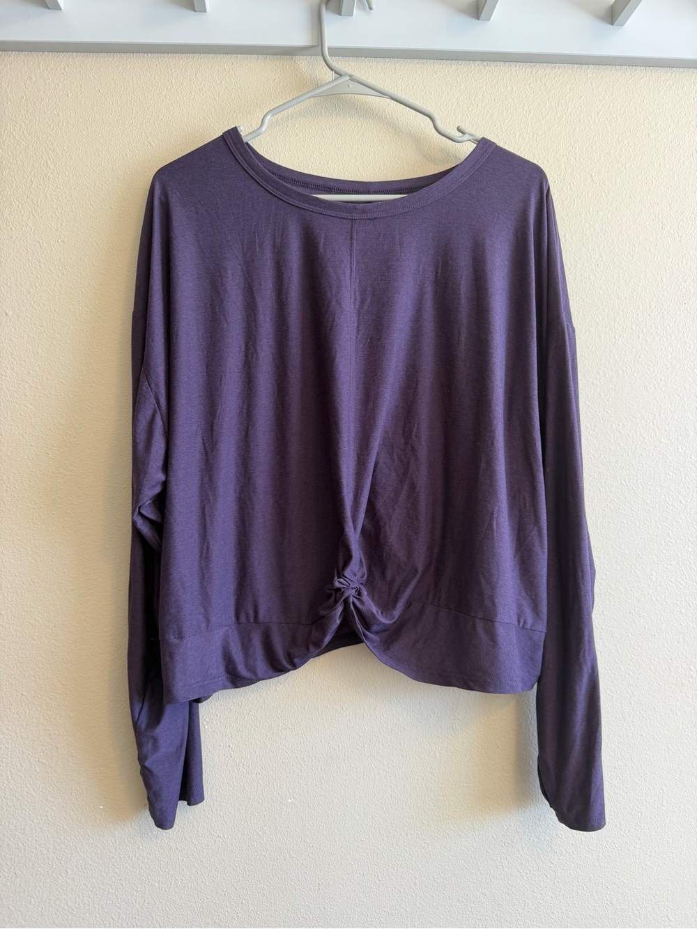 Old Navy Purple Long-Sleeve Twist-Knot Top